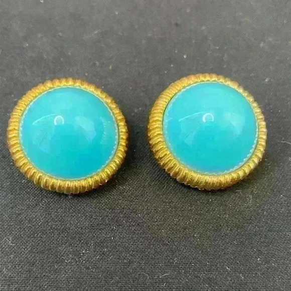 Kenneth Jay Lane KJL Vintage 60's's Quality Costume Jewelry Earrings - Picture 1 of 4